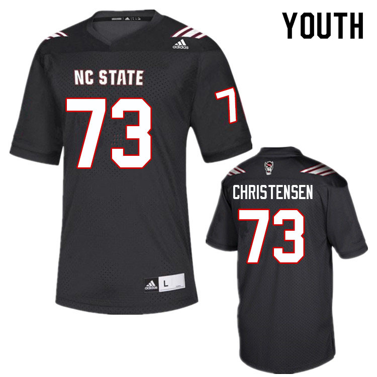 Youth #73 Abe Christensen NC State Wolfpack College Football Jerseys Sale-Black